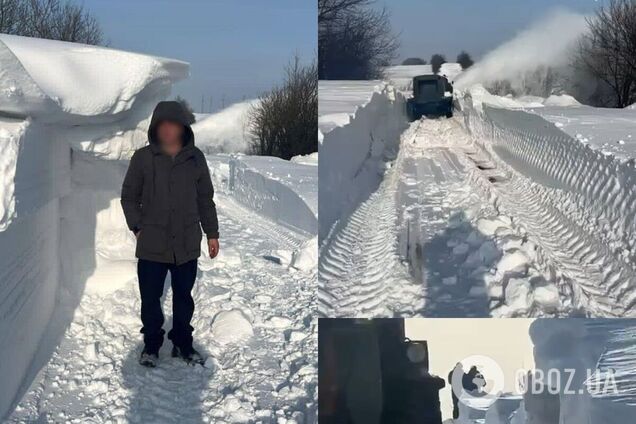 Снежные тоннели в человеческий рост: на Ивано-Франковщине выпало под два метра снега. Фото и видео