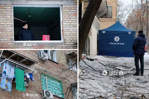 Выбитые окна в доме и уничтоженные авто: последствия очередной атаки РФ в Соломенском районе Киева. Фото и видео
