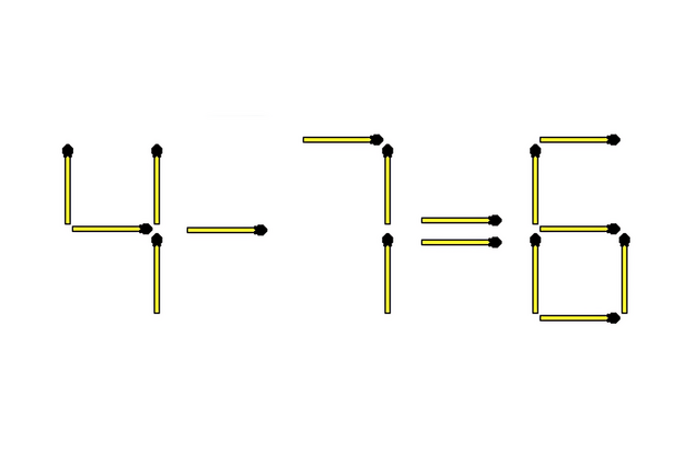 Пересуньте 2 сірники, щоб рівняння стало правильним: головоломка