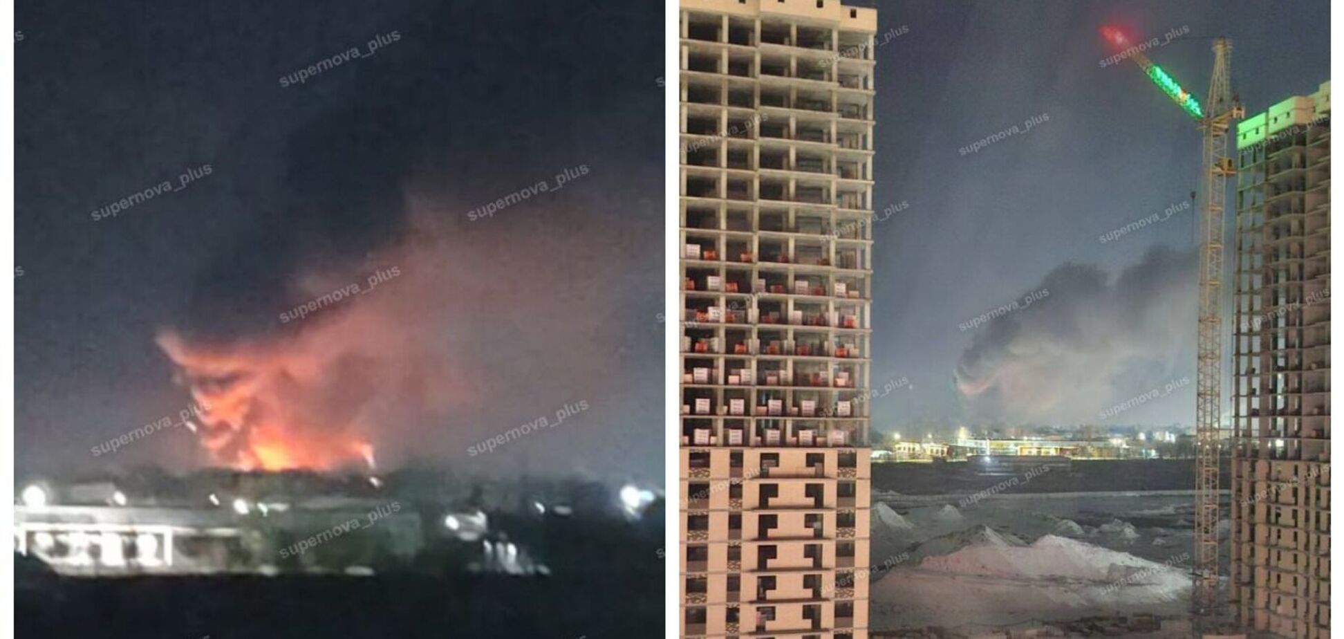 У російському Ростові прогриміли вибухи, спалахнула пожежа: кажуть, що горять резервуари з нафтопродуктами. Фото і відео