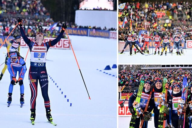 Жіноча естафета на Кубку світу з біатлону завершилася фантастичною розв'язкою. Відео