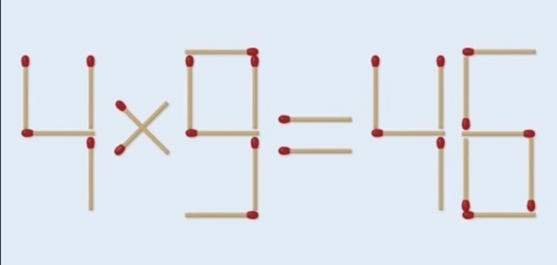 Передвиньте 2 спички: головоломка для самых умных