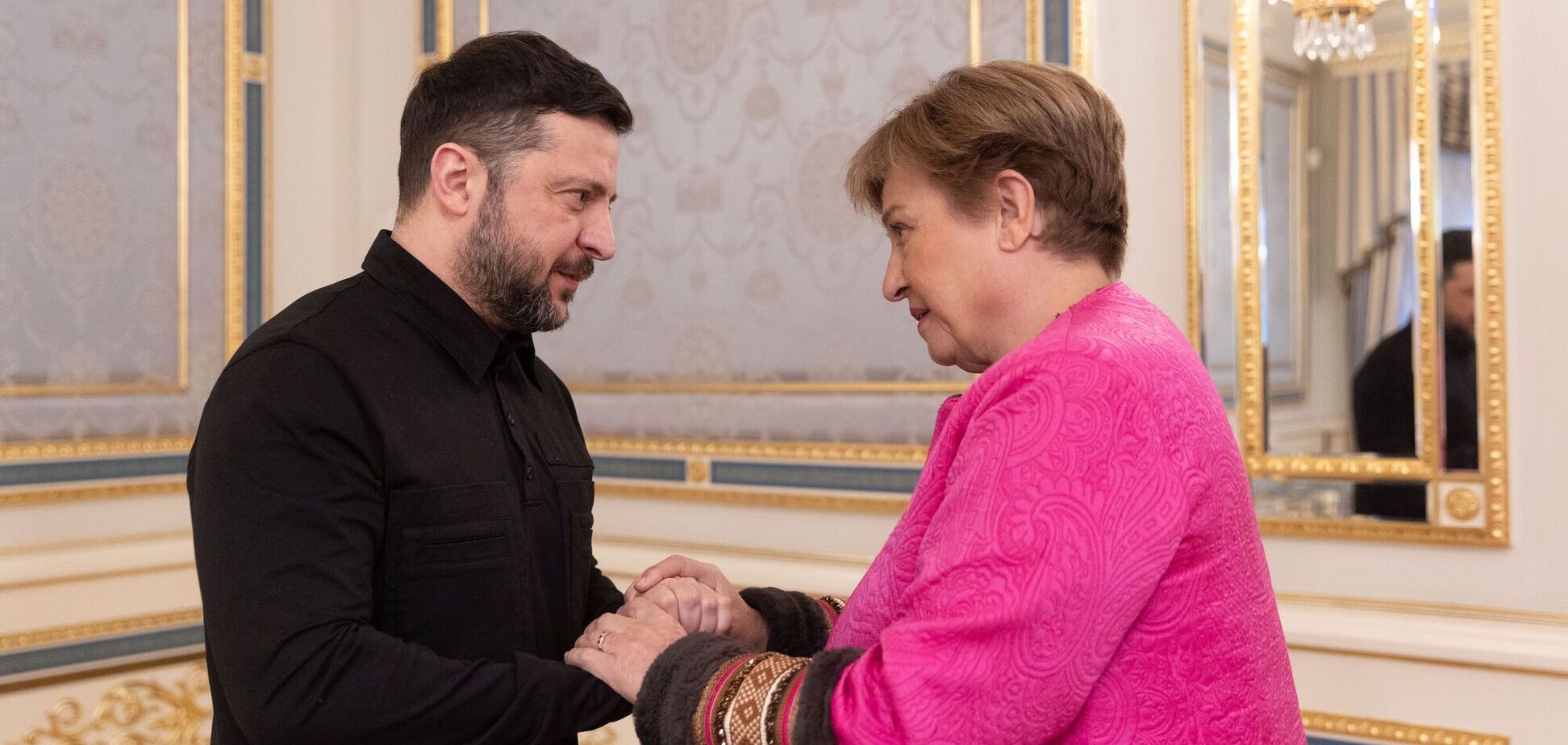 Володимир Зеленський і Крісталіна Георгієва, Київ, 15 січня 2026 року