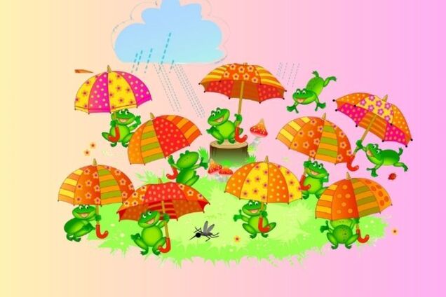 Знайдіть дві однакові парасольки: головоломка