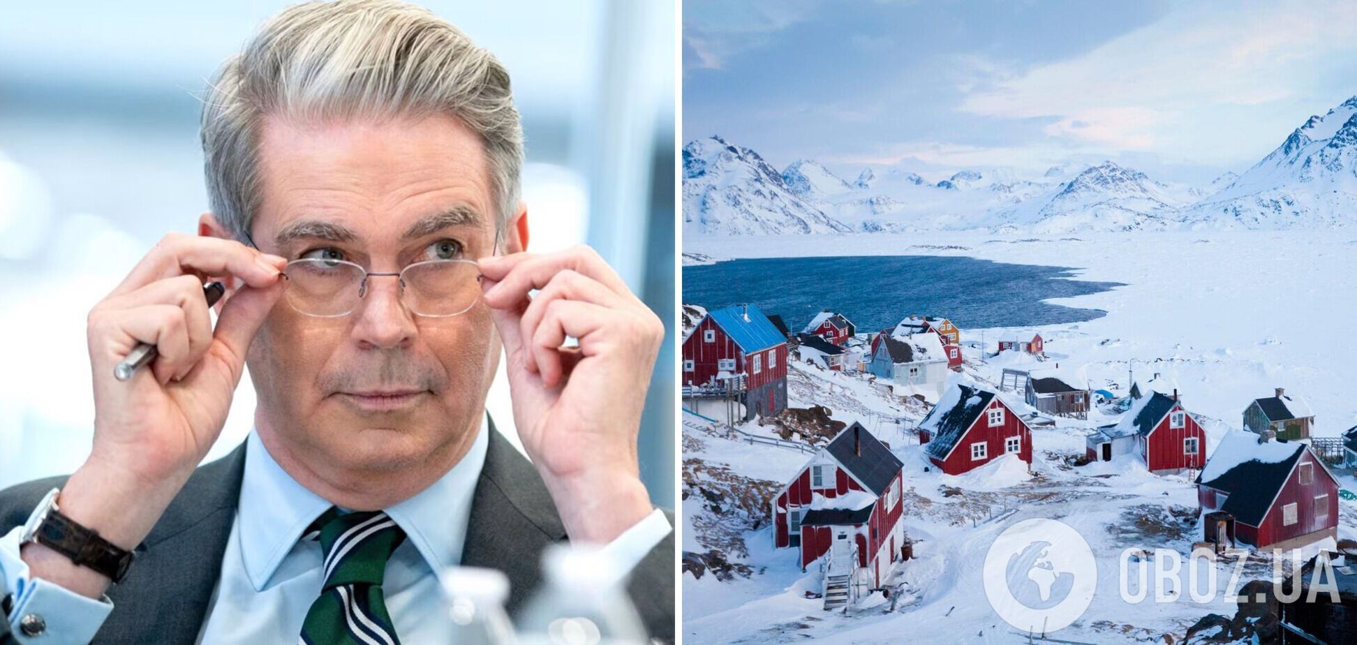 'Усе б завалилося': Бессент на прикладі України спробував пояснити важливість протекторату США над Гренландією. Відео