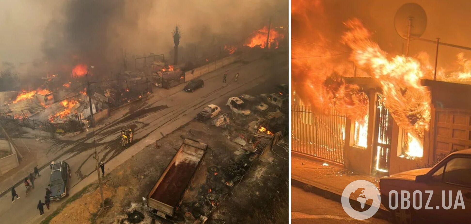 Юг Чили охватили масштабные лесные пожары: огонь уничтожил более 8,5 тыс. гектаров, погибли 16 человек. Фото и видео