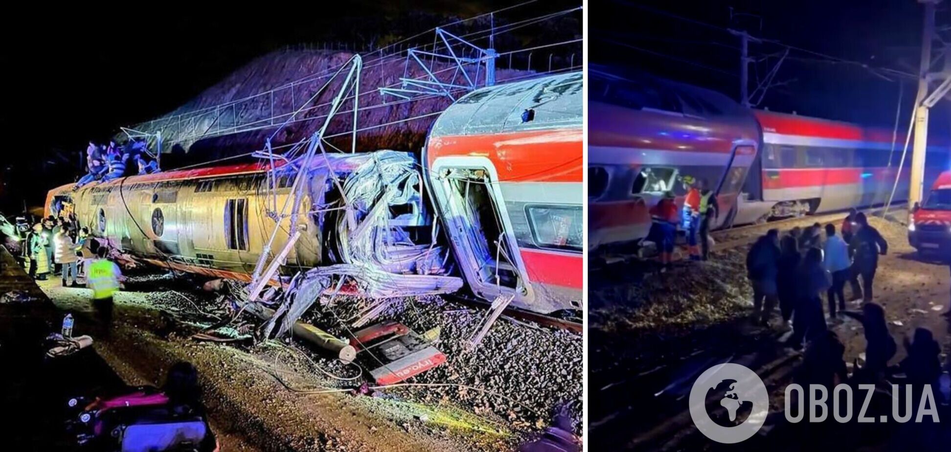 В Іспанії зійшли з рейок два швидкісні потяги: загинули десятки людей, є постраждалі. Фото і відео