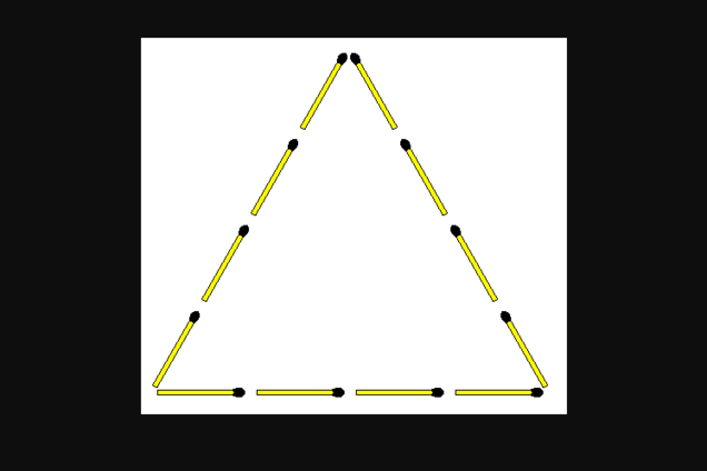 Зробіть із одного трикутника два: головоломка з сірниками