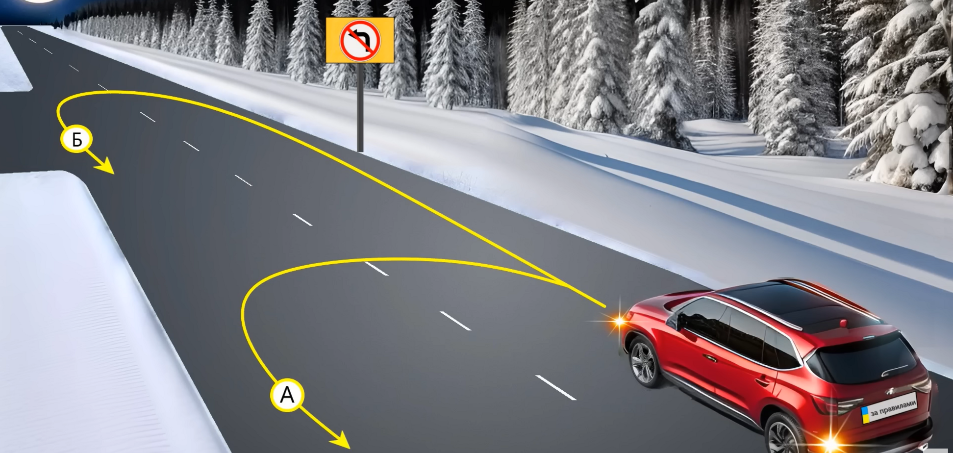 Який розворот дозволений? Тест для водіїв