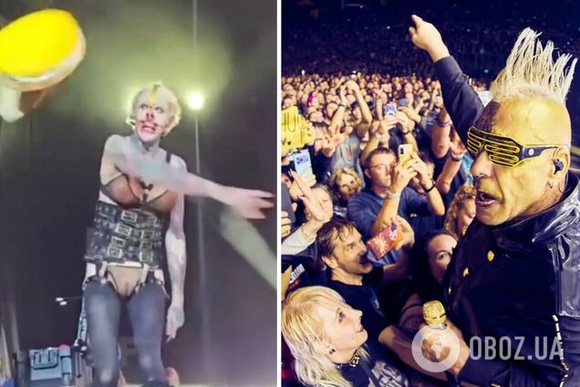 Барабанщик Rammstein швырнул торт россиянину в лицо во время новогоднего концерта. Эпическое видео