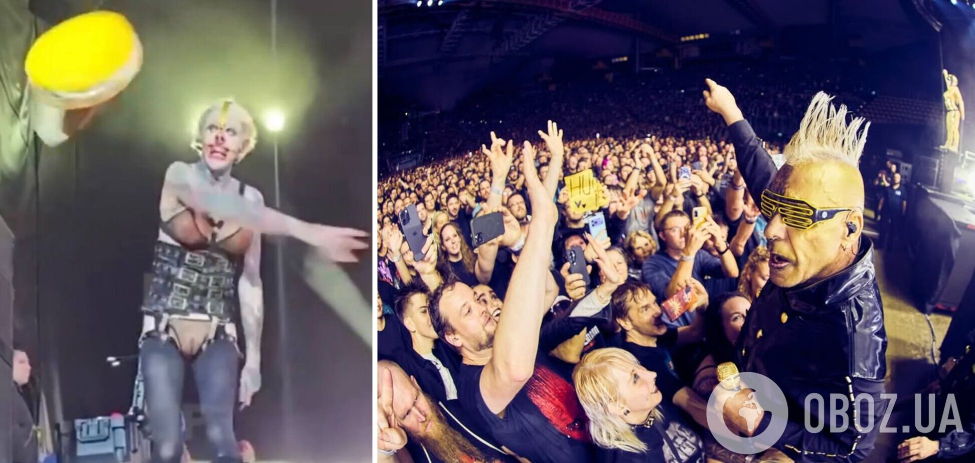 Барабанщик Rammstein швырнул торт россиянину в лицо во время новогоднего концерта. Эпическое видео