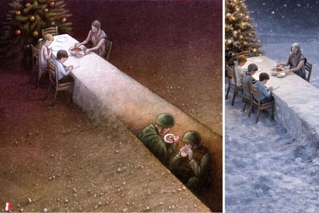 Домалювали триколори: окупанти нахабно вкрали обкладинку польського журналу, присвячену Україні