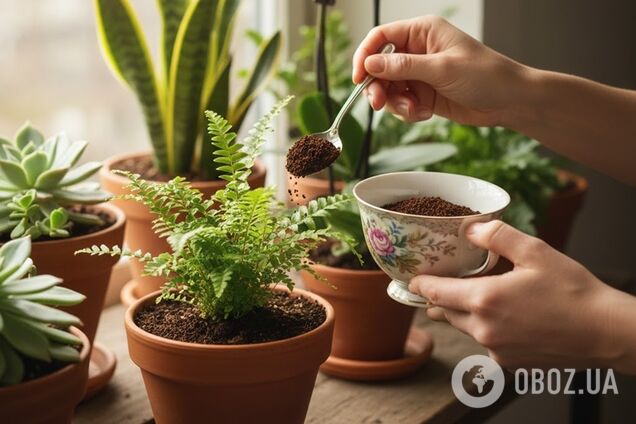 Чи варто підживлювати кімнатні рослини кавовою гущею: плюси і мінуси