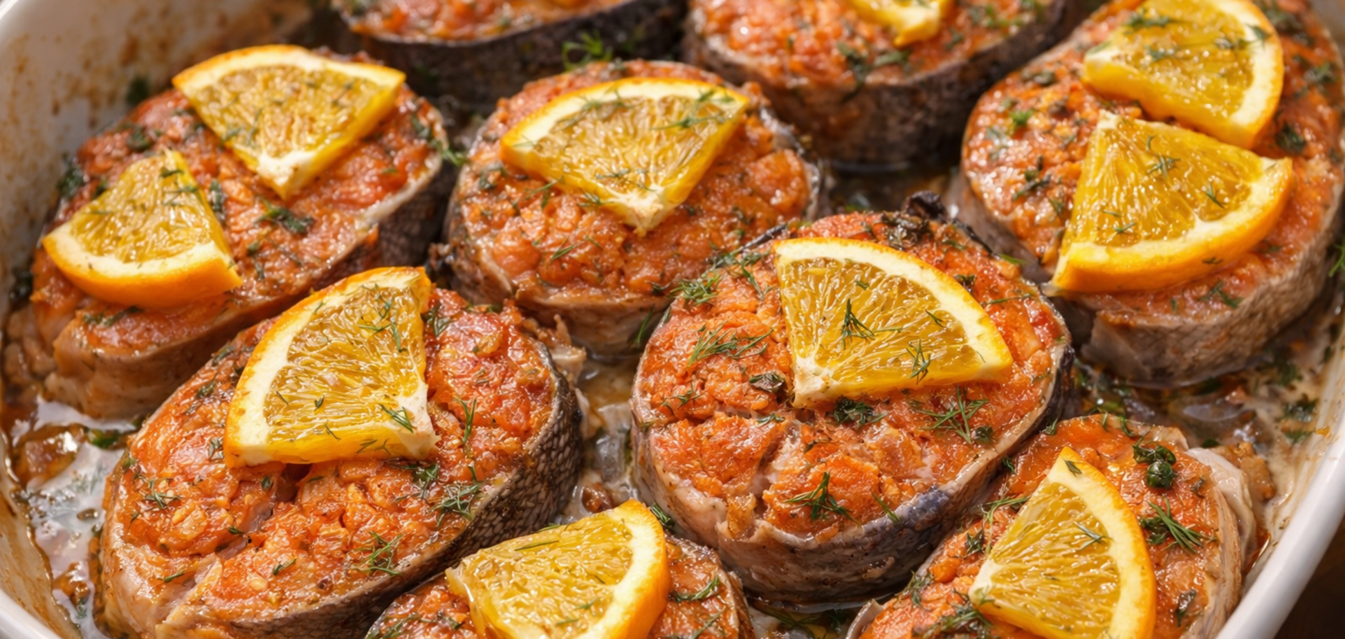 Как вкусно приготовить красную рыбу в духовке: добавьте пикантный соус и апельсин