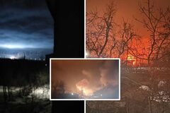 Силы обороны поразили склад боеприпасов под Дебальцево: детонацию слышно издалека. Видео