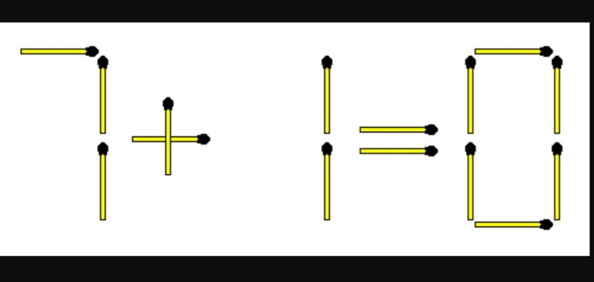 Є два варіанти: непроста головоломка із сірниками