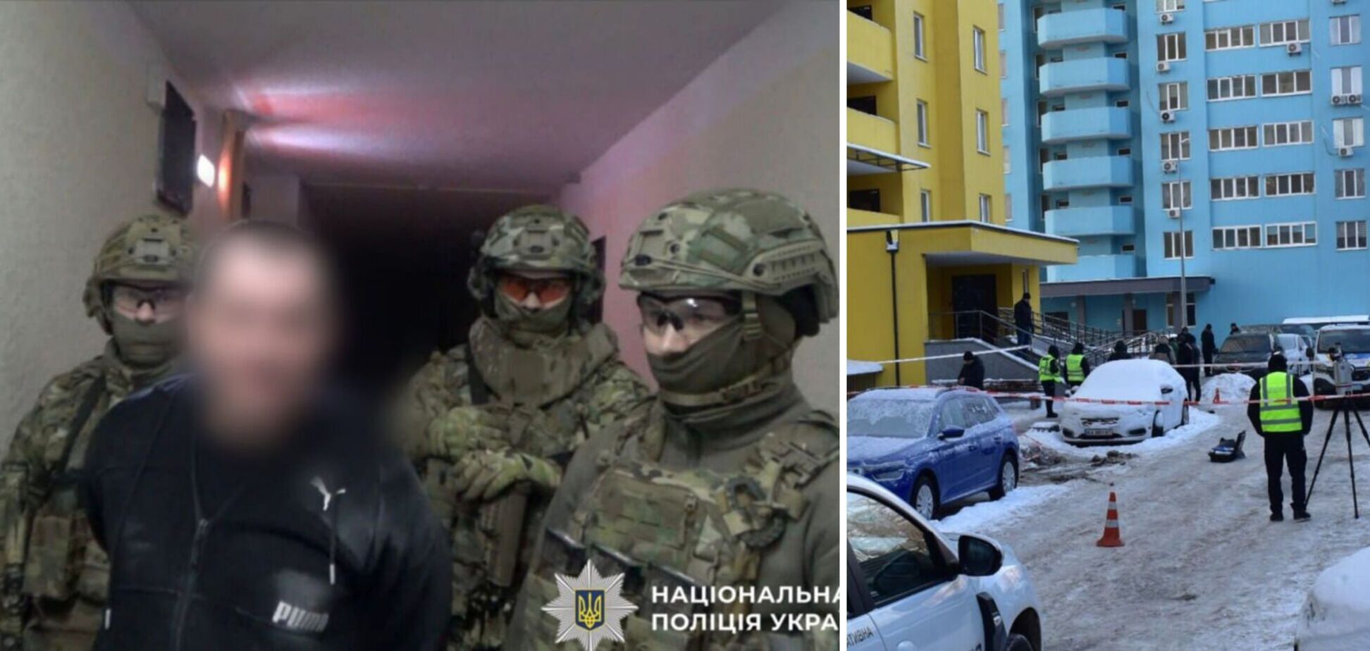 На Киевщине неизвестный выстрелил в голову прохожему: полицейские задержали злоумышленника 'по горячим следам'. Фото