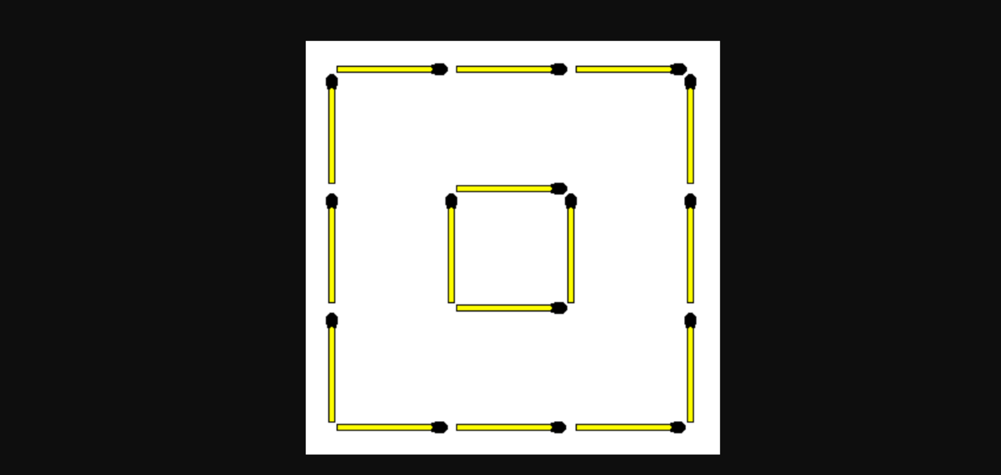 Сделайте из 2 квадратов 3: головоломка со спичками