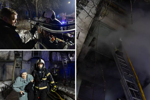 В Киеве пожар распространился на несколько этажей дома: среди спасенных – ребенок. Фото и видео