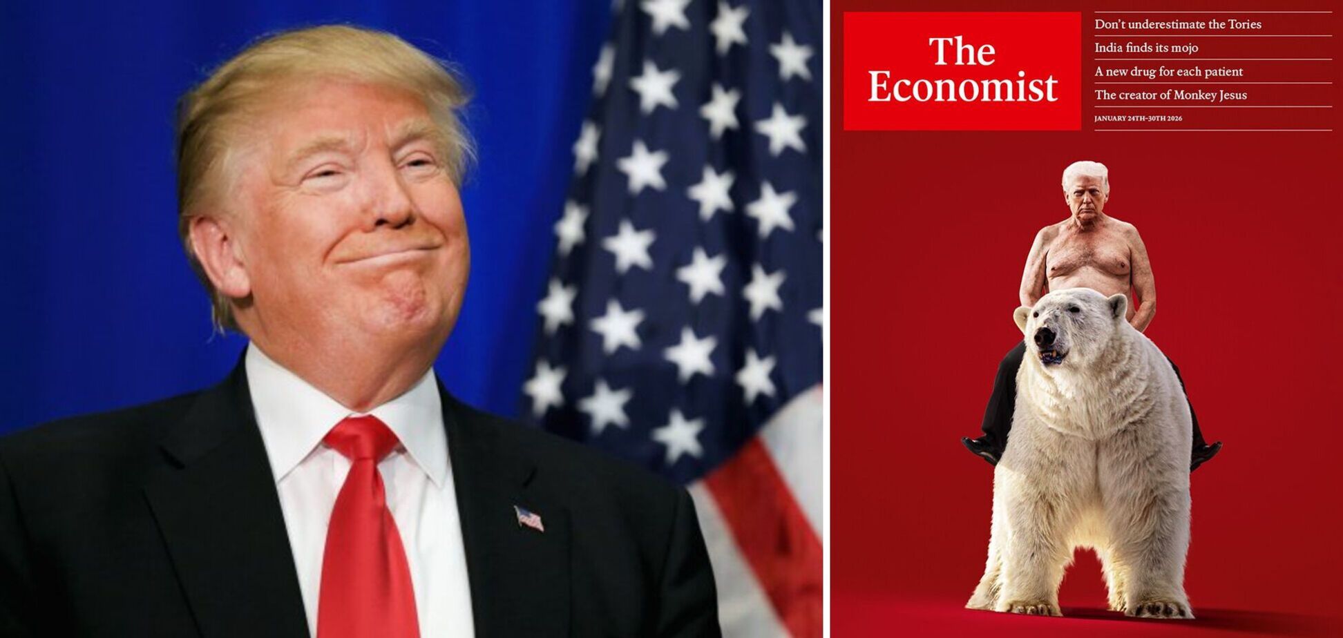 Сравнили с Путиным? Economist выпустил 'знаковую' обложку с Трампом