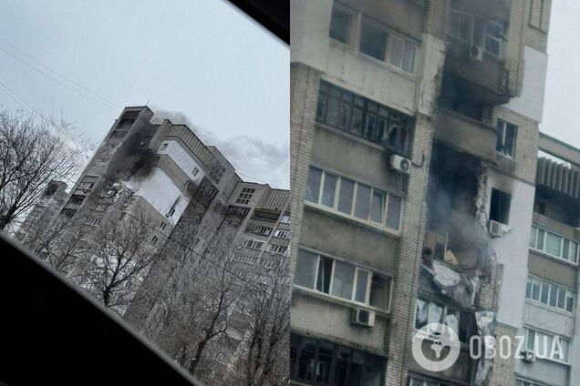 У Дніпрі російський дрон влучив у багатоповерхівку: в мережі повідомляють про пожежу. Фото і відео