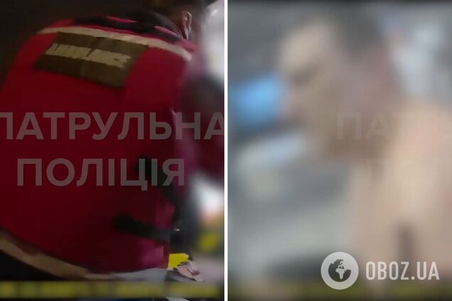 'Вовремя остановили кровотечения': в полиции показали кадры первых минут после ночной атаки РФ. Видео