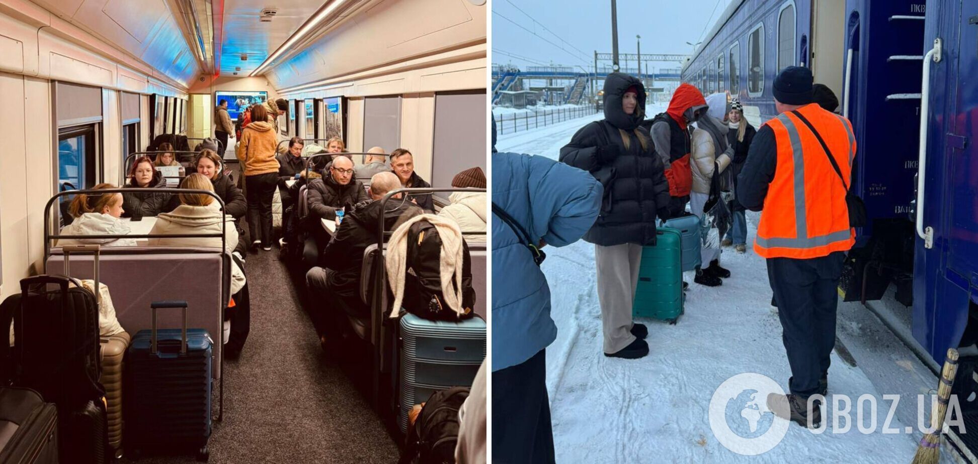 Українці очікували на рейси просто неба: 'Укрзалізниця' розгорнула пункт незламності в польському Холмі. Фото