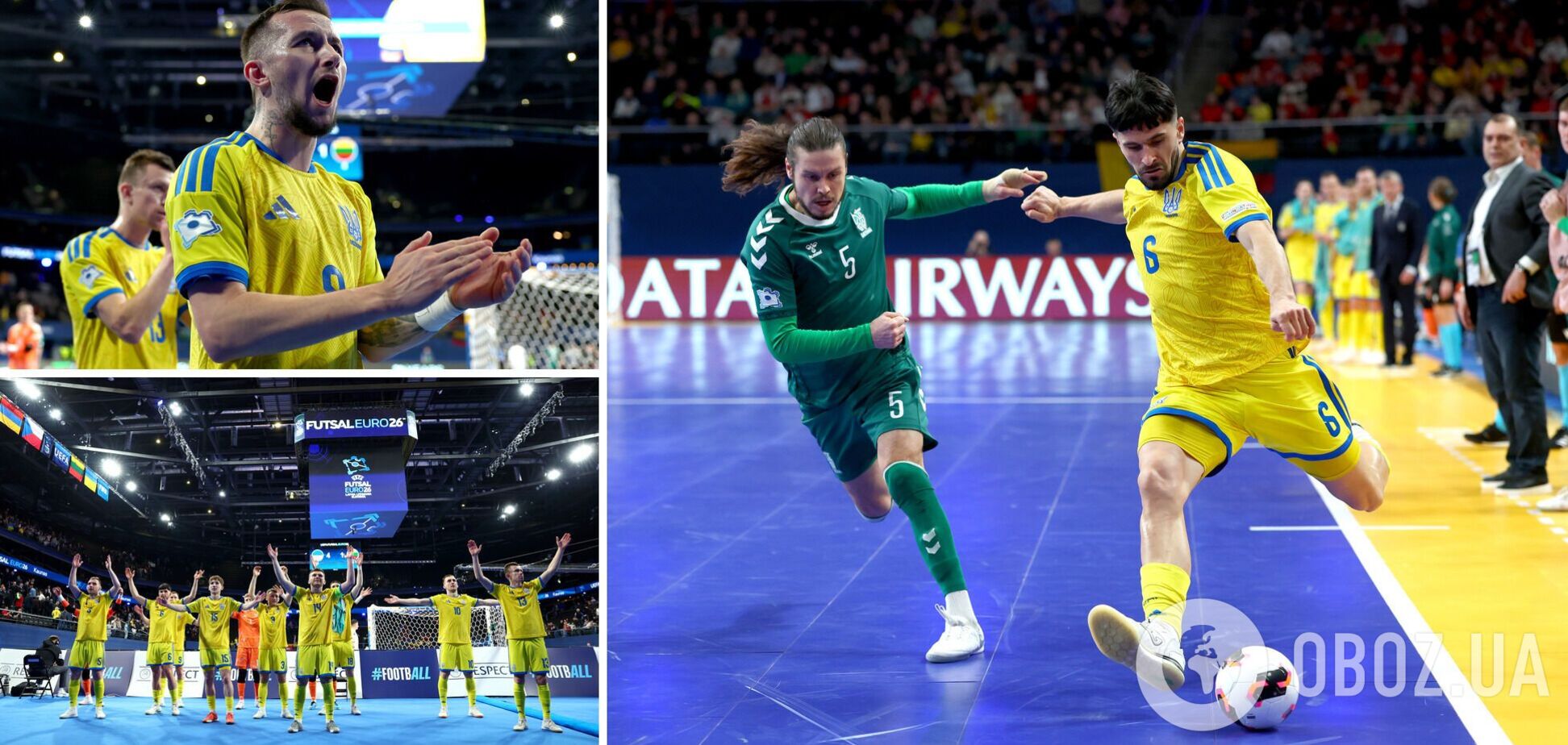 Украина с разгромом добыла первую победу на чемпионате Европы по футзалу. Видео