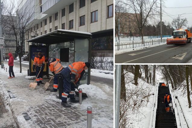 В Киеве круглосуточно убирают дороги и придомовые территории: привлечено 247 единиц спецтехники и более 3 тыс. коммунальщиков