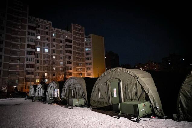 Район Киева во время отключений света в 2026 году