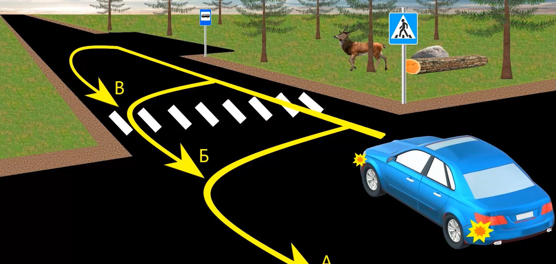Как правильно развернуться? Задание для водителей