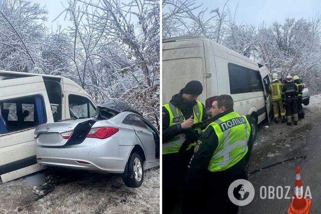 На Київщині зіткнулись легковик та маршрутка: є загиблі та постраждалі. Подробиці ДТП та фото