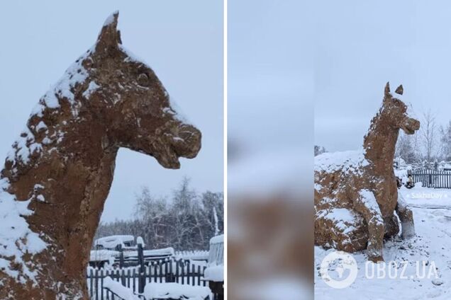 В российской Якутии похвастались символом 2026 года, слепленным из дерьма. Фото