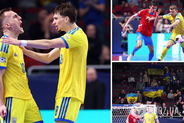 Украина с уверенной победой вышла в четвертьфинал чемпионата Европы по футзалу. Видео