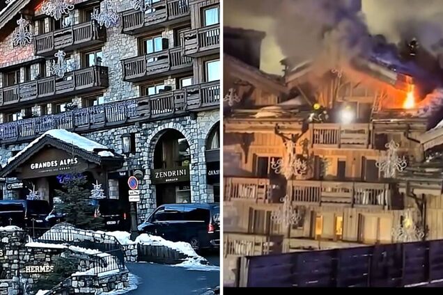 На гірськолижному курорті Куршевель другу добу горить п'ятизірковий готель, власниками якого називали українців: евакуювали десятки людей