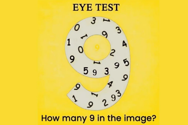 Скільки цифр 9 на малюнку? Головоломка на уважність