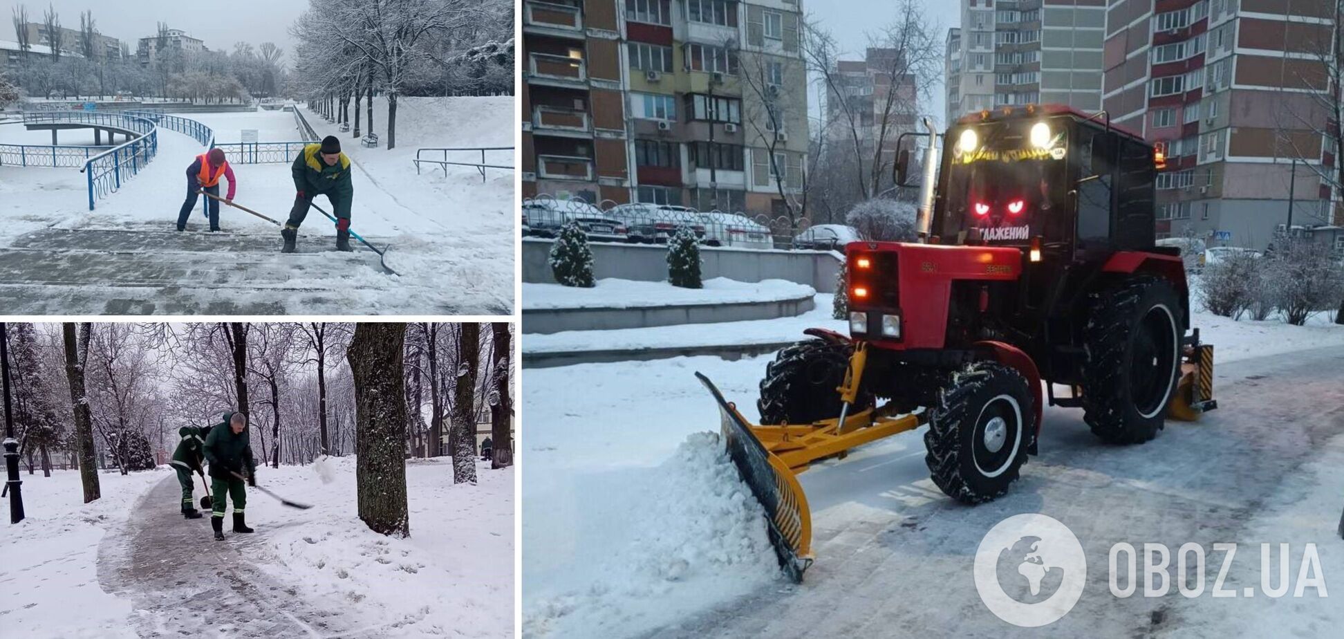 Задіяно понад 400 одиниць спецтехніки: у КМДА розповіли, як у Києві борються з ожеледицею та снігопадом. Фото та відео