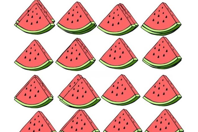 Скільки скибок кавуна на малюнку? Відповідь неочевидна