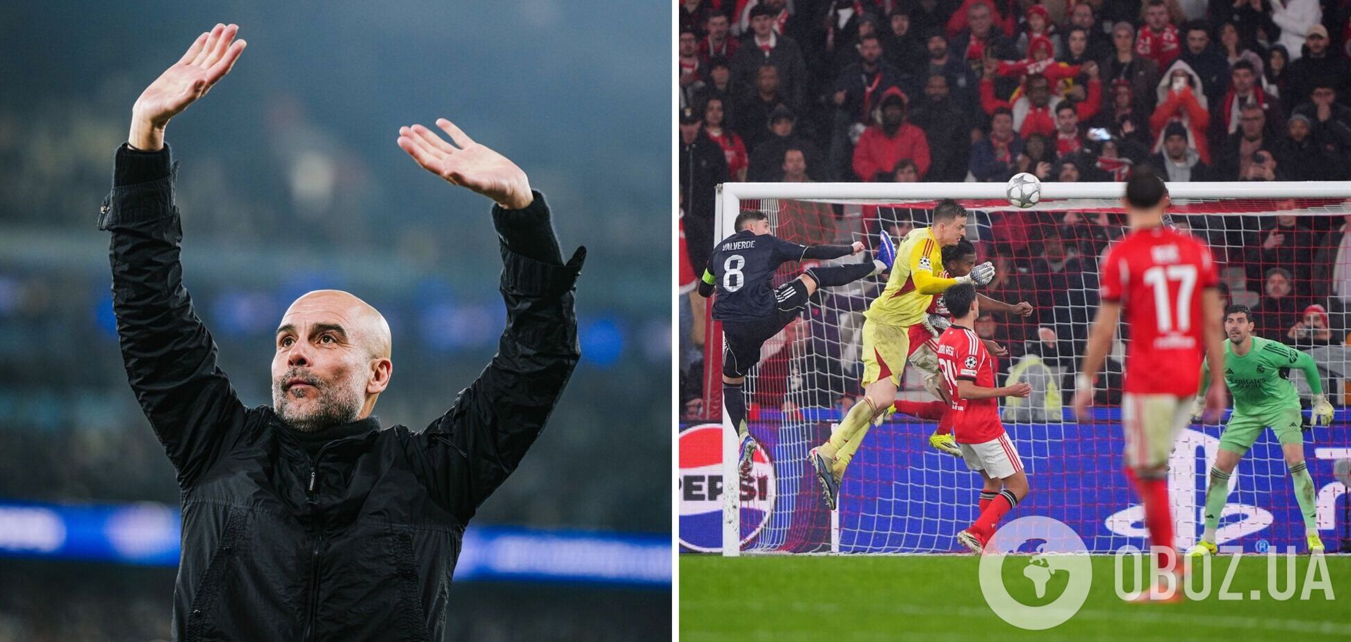 Трубин заставил паниковать Гвардиолу: тренер 'Манчестер Сити' отреагировал на гол украинца 'Реалу'