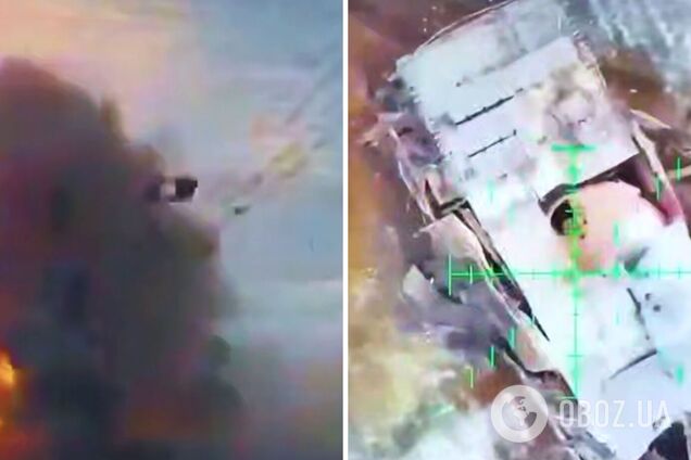 Работала бригада 'Месть': появилось видео, как тяжелый дрон разносит вдребезги вражескую технику среди белого дня. Видео