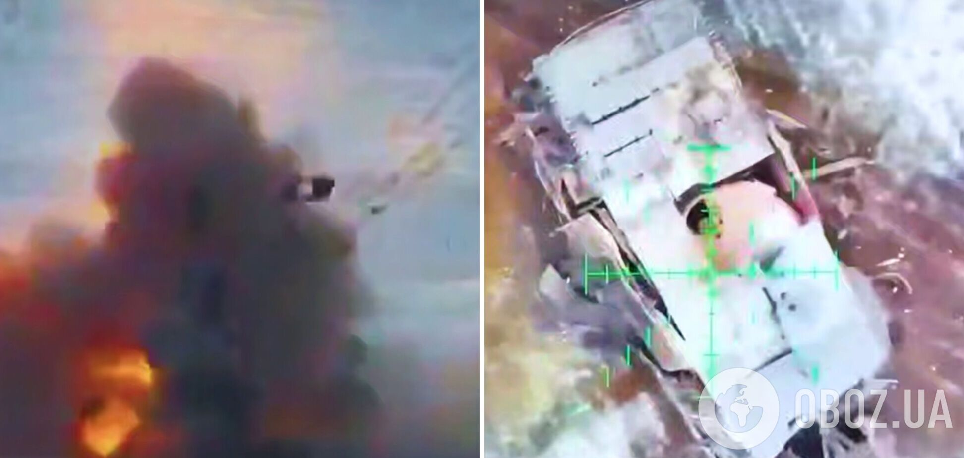 Работала бригада 'Месть': появилось видео, как тяжелый дрон разносит вдребезги вражескую технику среди белого дня. Видео