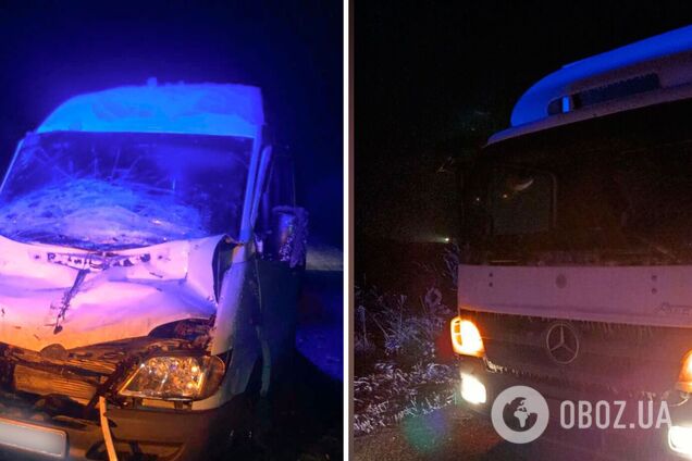 На Полтавщине столкнулись маршрутка и грузовик: четыре человека пострадали. Фото