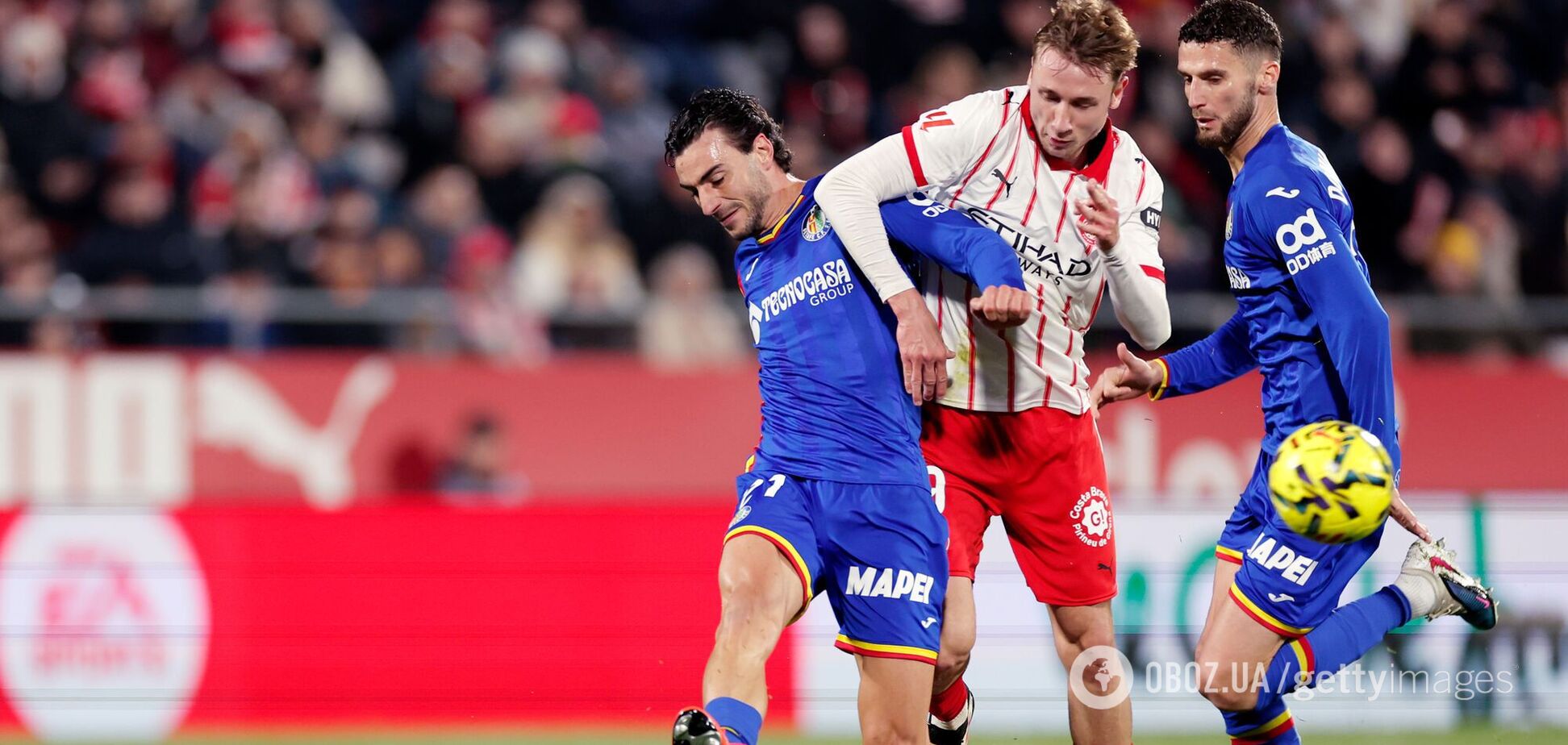 Футболист сборной Украины едва не 'убил' соперника в матче чемпионата Испании. Видео