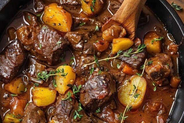 Тушковане м'ясо з овочами