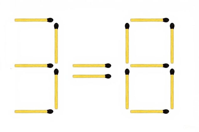 Пересуньте один сірник, щоб рівняння стало правильним: головоломка