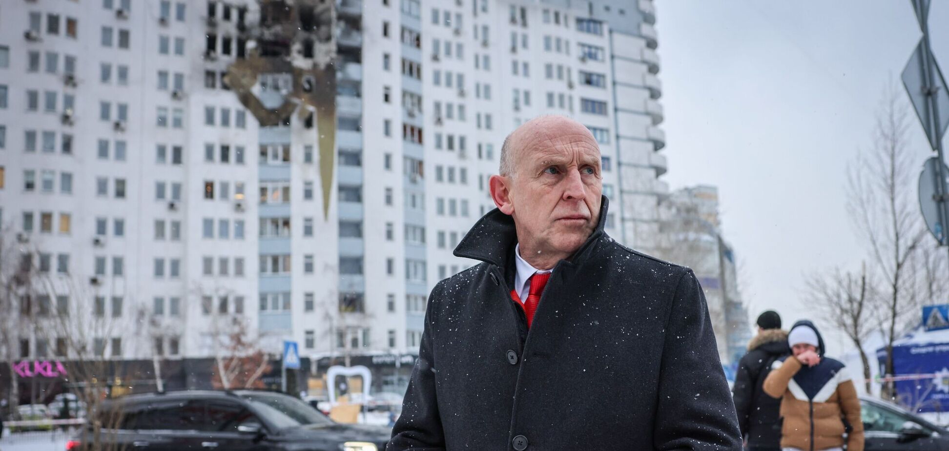 'Путін говорить про мир, але посилює ескалацію': Гілі відвідав місце прильоту російського 'Шахеда' у Києві. Відео