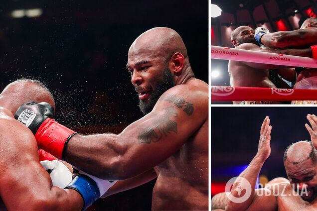 Знаменитому американському супертяжу, який погрожував Усику, під час бою удар зірвав перуку. Відео