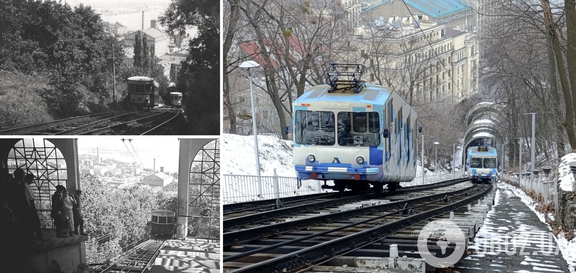 Швейцарский 'лифт' на днепровских склонах: история и уникальные фото Киевского фуникулера