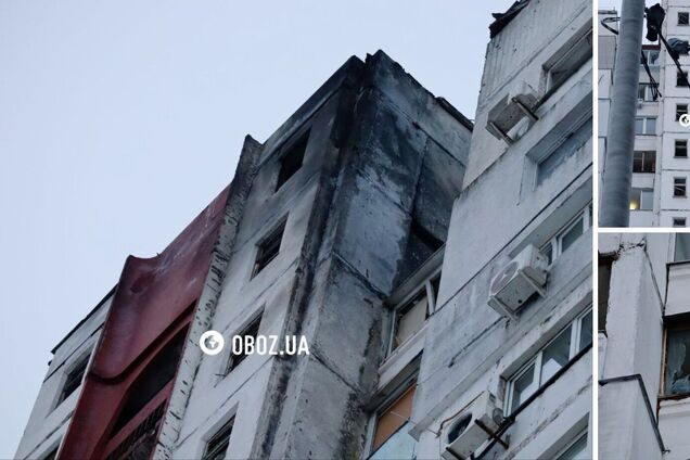 Повреждена многоэтажка: последствия очередной атаки РФ в Дарницком районе Киева. Фото и видео