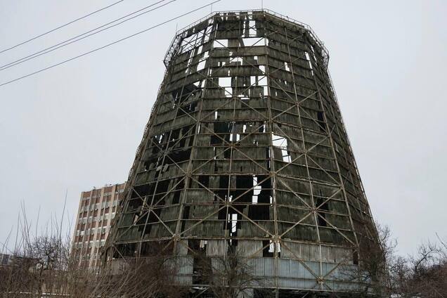 Разрушения на ТЭЦ-4 (Киев) после российских обстрелов, февраль 2026 года